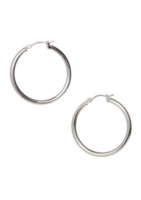 Nine West Classic Tube Hoop Earring