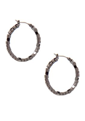 Nine West Beaded Hoop Earring