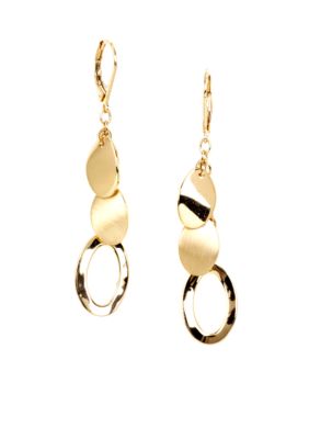 Nine West Gold Lever Back With Multiple Oval Drops