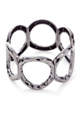 Nine West Hammered Circle Stretch Bracelet