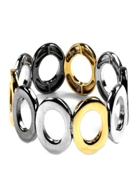 Nine West Tri-Color Oval Stretch Bracelet
