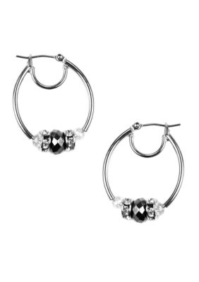Nine West Small Click It Hoop Earrings