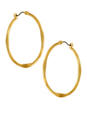 Nine West Hoopla Medium Hoop Earrings