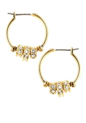 Nine West Click It Slider Hoop Earrings