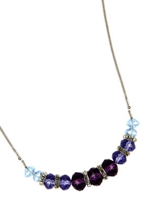 Nine West Beaded Frontal Necklace