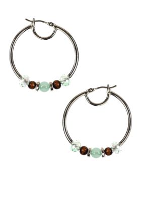 Nine West Shore Thing Click It Hoop Earring