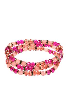 Nine West Set Of Three Stretch Bracelets