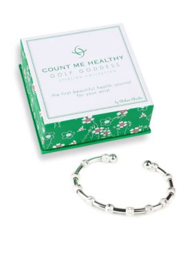 Chelsea Charles Count Me Healthy Golf Goddess Silver Bracelet