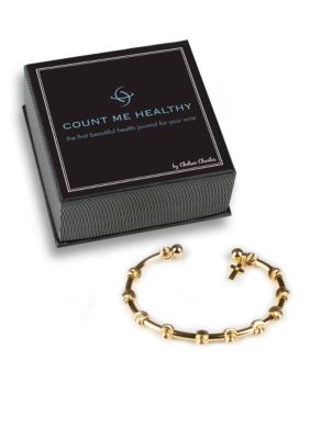 Chelsea Charles Count Me Healthy Golden Grace Bracelet with Diamond-Center Cross Charm