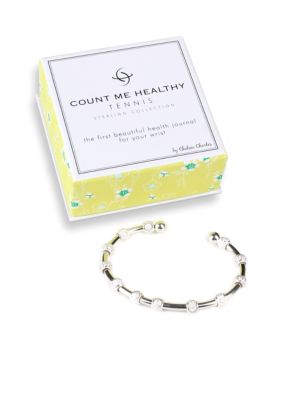 Chelsea Charles Count Me Healthy Tennis Silver Bracelet