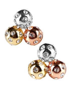 Chelsea Charles Crystal Cluster Studs - Gold, Silver, Rose Gold