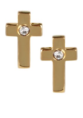 Chelsea Charles Gold Cross Studs