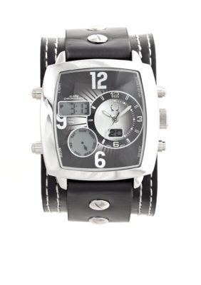 Legion Wide Rectangular Strap Watch