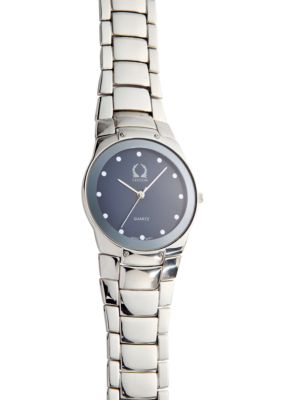 Legion Silver Link Watch with Blue Dial