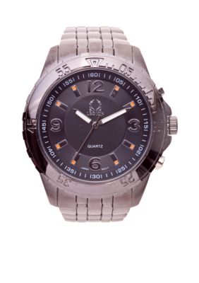 Legion Round Gunmetal Link Watch