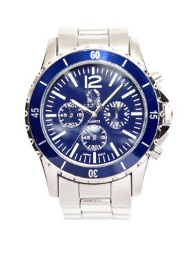 Legion Silver and Blue Link Watch