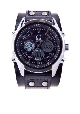 Legion Black Cuff Strap Watch