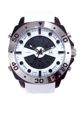 Legion White Rubber Strap Watch