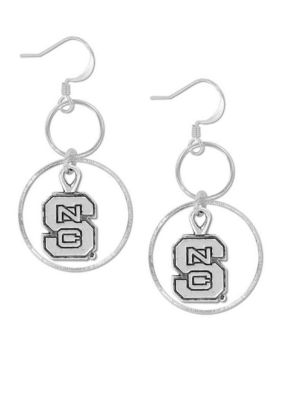 Legacy North Carolina State Silver Hoop Earrings