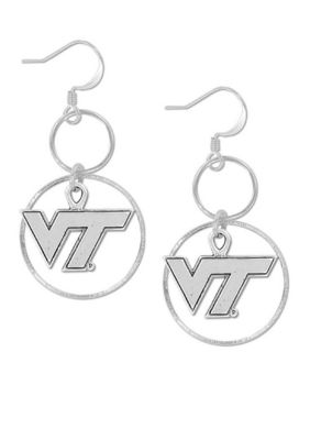 Legacy Virginia Tech Silver Hoop Earrings