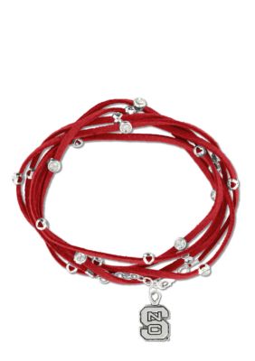 Legacy North Carolina State Rhinestone Suede Strap Bracelet