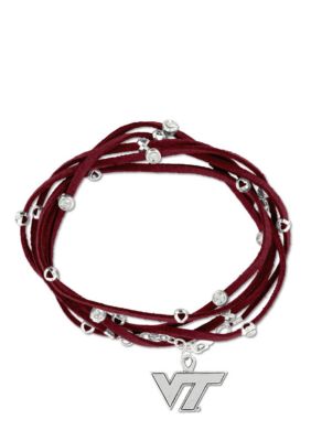 Legacy Virginia Tech Rhinestone Suede Strap Bracelet
