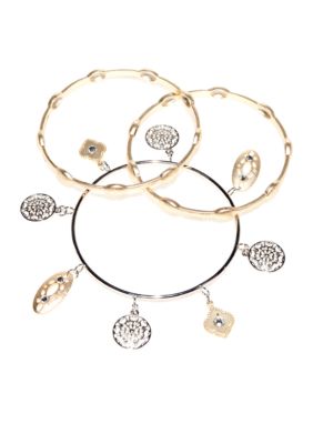 New Directions Three Charm Bangle Set