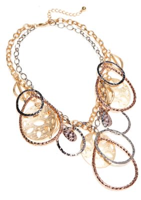New Directions Metal Frontal Bib Necklace