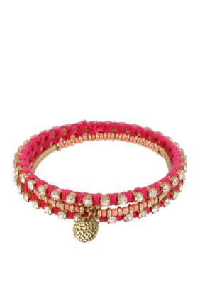 CYNTHIA Cynthia Rowley Pink Bangle Stone Bracelet