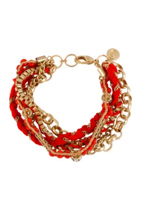 CYNTHIA Cynthia Rowley Red Chain Bracelet