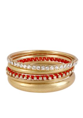 CYNTHIA Cynthia Rowley Red Bangle Set