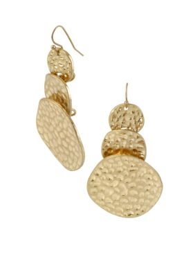 CYNTHIA Cynthia Rowley Gold Disc Drop Earrings