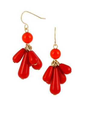 CYNTHIA Cynthia Rowley Red Drop Earrings