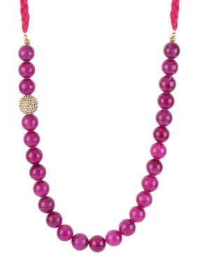 CYNTHIA Cynthia Rowley Pink Tonal Pave Crystal Necklace