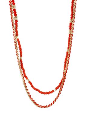 CYNTHIA Cynthia Rowley Red Tonal Necklace