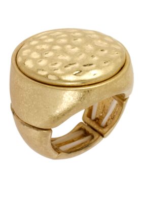 CYNTHIA Cynthia Rowley Hammered Gold Ring