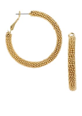 CYNTHIA Cynthia Rowley Worn Gold Hoop Earrings