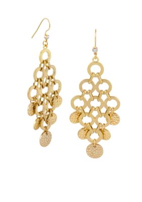 CYNTHIA Cynthia Rowley Worn Gold Chandelier Earrings