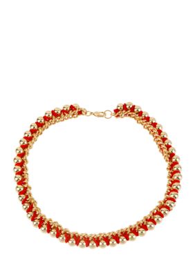 CYNTHIA Cynthia Rowley Red Wrap Necklace