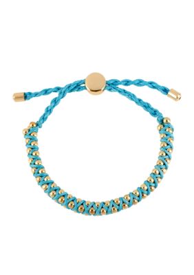 CYNTHIA Cynthia Rowley Blue & Gold Friendship Bracelet