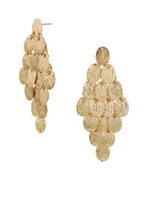 CYNTHIA Cynthia Rowley Textured Oval Chandelier Earring