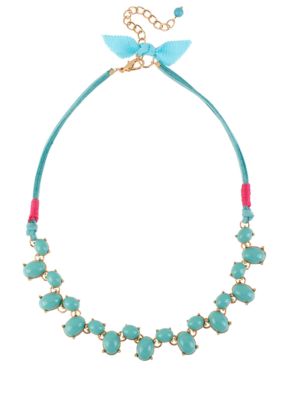 CYNTHIA Cynthia Rowley Turquoise Bead Frontal Necklace