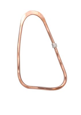 aakofii Triangle A Copper & Fine Silver Bangle