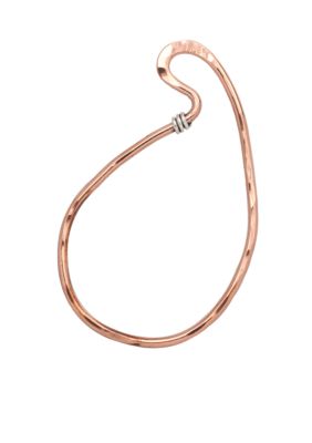 aakofii Ameba Shaped Copper & Fine Silver Bangle