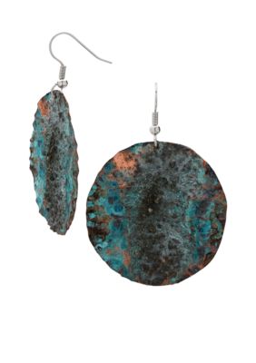 aakofii The Designer Handcrafted Copper & Pyrite Patina Earrings