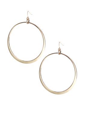 ABS by Allen Schwartz Large Hoop Drop Earrings