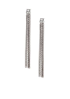 ABS by Allen Schwartz Linear Chain and Stone Earrings