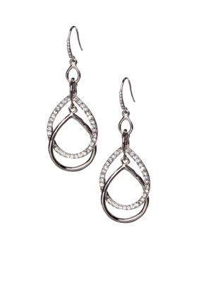 ABS by Allen Schwartz Interlocking Pear Drop Earrings
