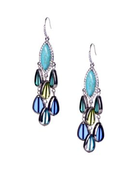 ABS by Allen Schwartz Multi Color Chandelier Earrings
