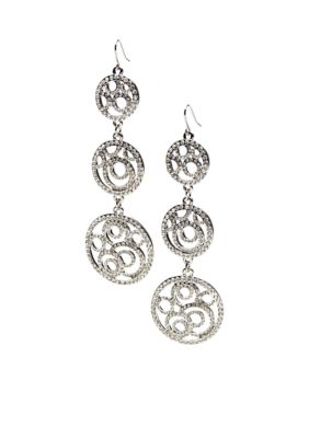 ABS by Allen Schwartz Triple Drop Openwork Linear Earrings